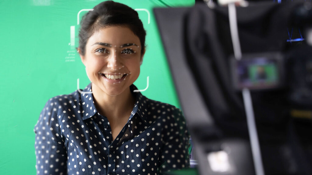 Green screen recording studio